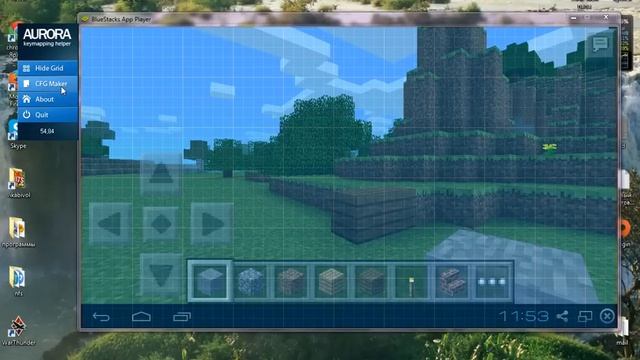 Как играть в Minecraft Pocket Edition на PC компьютере с помощью клавиатуры и мышки смотреть онлайн