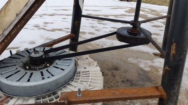 Eoliana Homemade cu motor de mașină de spălat!