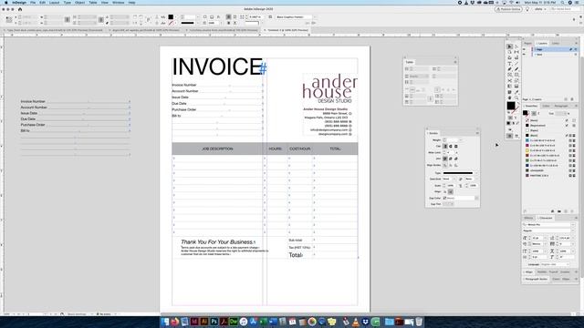 Adobe InDesign – Invoice Form Tutorial смотреть онлайн