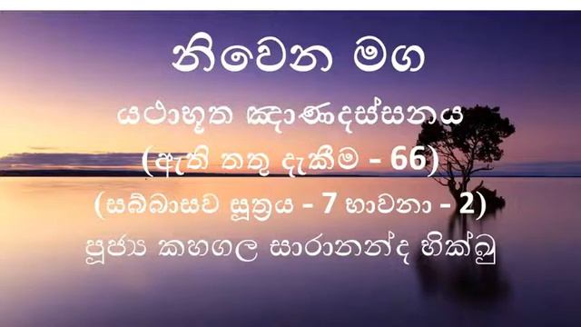 66 යථාභූත ඤාණදස්සන ( ඇති තතු දැකීම 66 සබ්බාසව සූත්රය 7 භාවනා 2 ) 2021. 10 .01 смотреть онлайн
