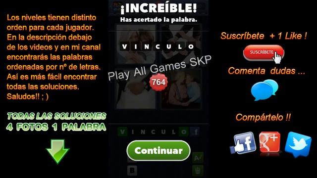 Soluciones de 7 Letras. Niveles 1 a 1484 - 4 Fotos 1 Palabra. Todas Respuestas Android, iPhone, iOS смотреть онлайн