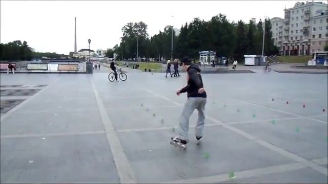 Слалом. Крисс-Кросс с отрывом задней ноги. смотреть онлайн