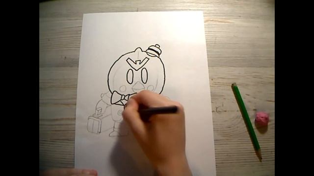 Рисуем МИСТЕРА ПИ ИЗ БРАВЛ СТАРС смотреть онлайн