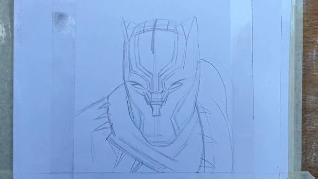 Black Panther Pencil Drawing Video Part 1 | Live Art Chennai
