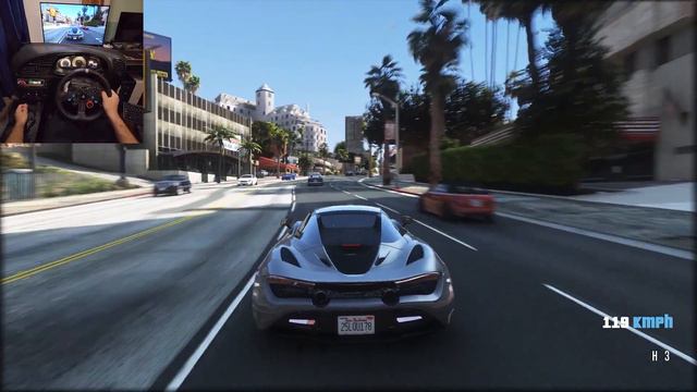 GTA 5 - Stealing McLaren 720s Spider - Logitech G29 Gameplay