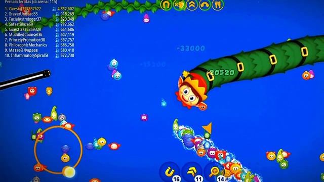 GAME WORMSZONE.IO | TOP FIRST RANK BEST SCORE SIX MILLION | EPIC WORMS ZONE BEST GAMEPLAY