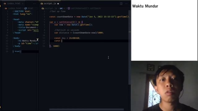 CountDown Time - JavaScript смотреть онлайн