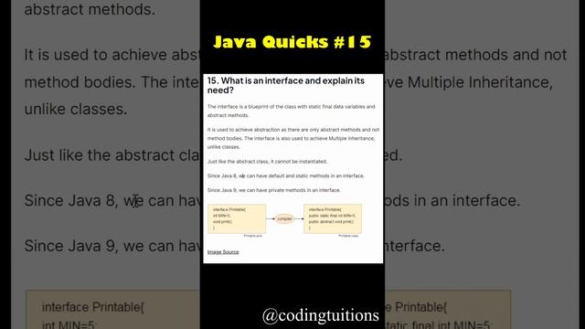 Interface and its need | Java Quicks 15 | Java Interview Questions смотреть онлайн