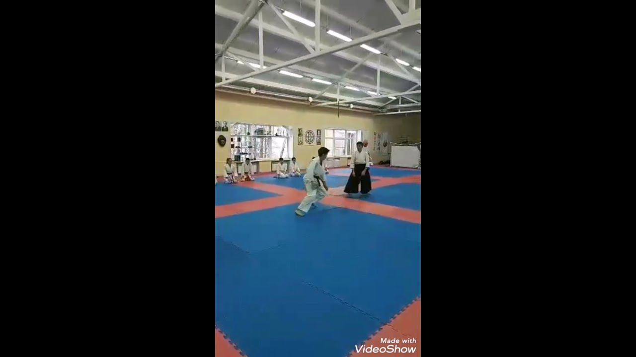 Как мне сын "двойки" бил на выступлении по айкидо! ))