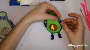 Открытка для папы на 23 февраля из воздушного пластилина