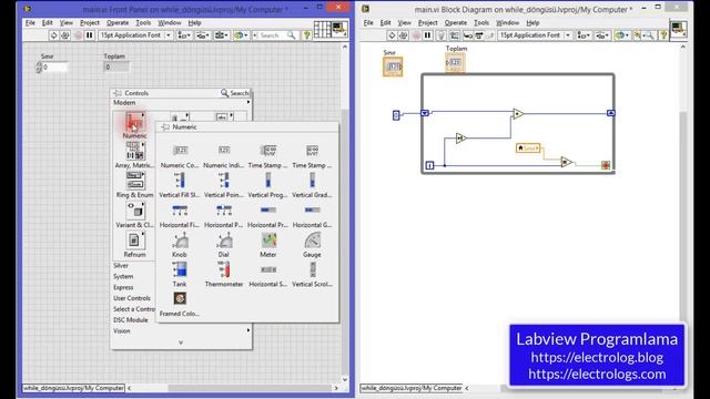 Labview Programlama Dersi-9: While döngüsü (while loop) смотреть онлайн