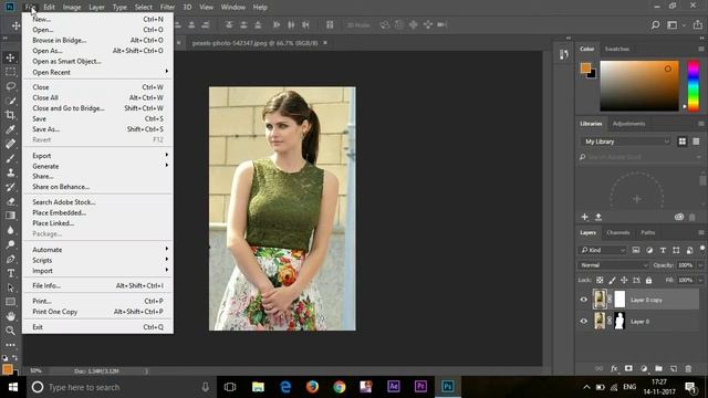 how to change background in photoshop 2018 (english) смотреть онлайн