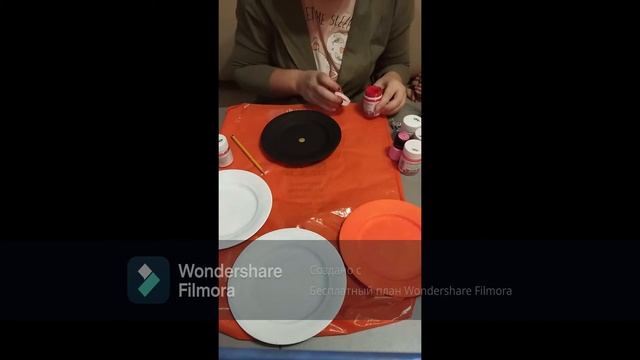 Вторая жизнь старой тарелки. Точечная роспись акриловыми красками || Чистое творчество