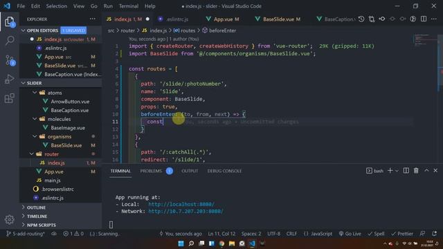 Slider w Vue 3 odc. 5 - Dodanie routingu - Projekt z Dziedziuchem смотреть онлайн