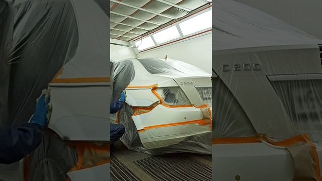 Локальный ремонт заднего крыла и бампера Mercedes Benz в Санкт-Петербурге! смотреть онлайн