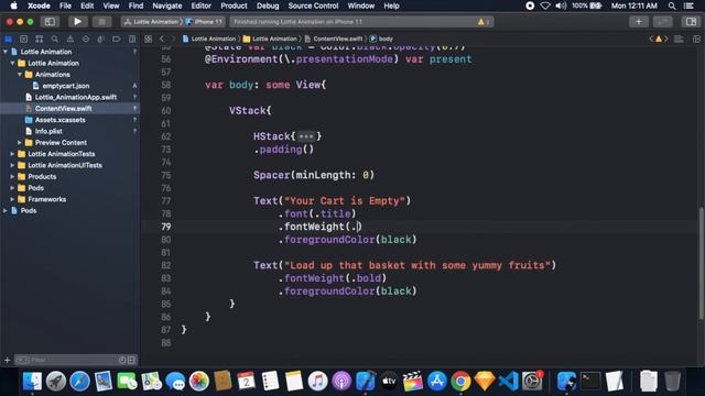 SwiftUI Lottie Animation View - Animated Cart Page UI - SwiftUI Tutorials смотреть онлайн