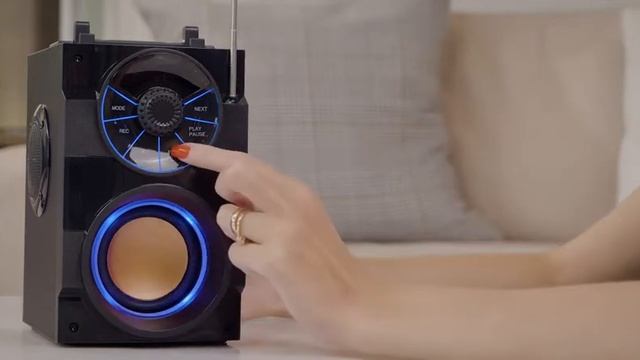 Bluetooth Speakers, Portable Wireless Speaker with Subwoofer Heavy Bass, 2 Loud Speaker, LED Lights смотреть онлайн