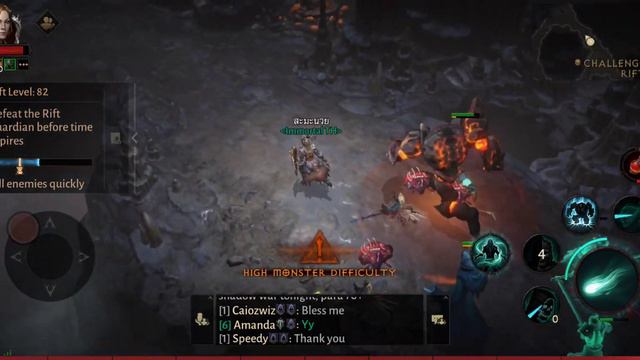 Diablo Immortal Necromancer PvE challenge Rift LV82 with full summon bone spirit new version!! смотреть онлайн