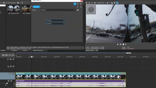 Editing 360 Video in Vegas Movie Studio Platinum. смотреть онлайн
