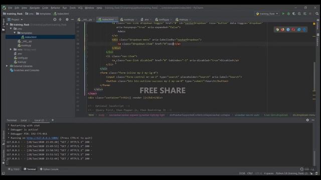 Flask Framework - Lesson 3: Create Templates - Add Bootstrap - Create Folder Static смотреть онлайн
