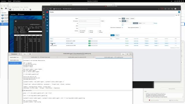 Установка Zabbix Agent 5 LTS в Fedora Linux 35 смотреть онлайн