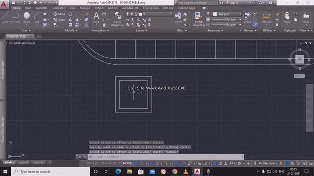AutoCAD 2D Dining Table | Rectangle Command | Dining Table смотреть онлайн