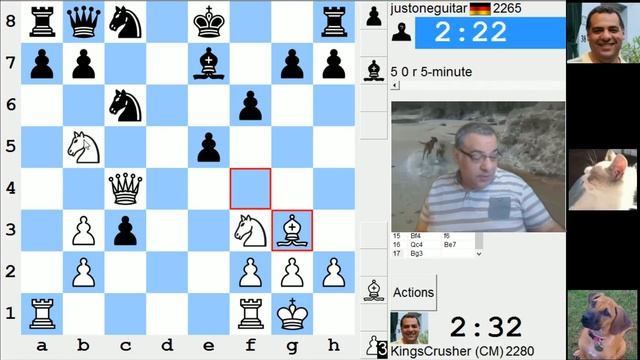 LIVE Blitz #3468 (Speed) Chess Game: White vs justoneguitar in Sicilian: Smith-Morra gambit смотреть онлайн