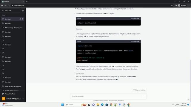 Equivalent of Bash Backticks in Python смотреть онлайн