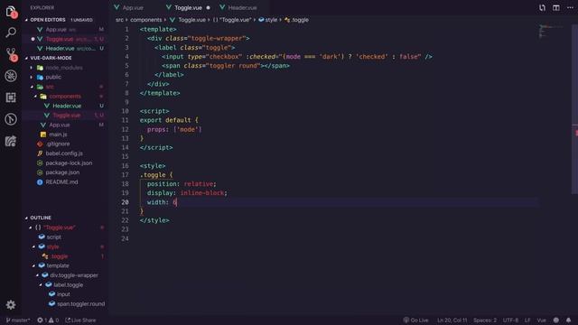 VueJS Dark Mode Toggle Tutorial смотреть онлайн