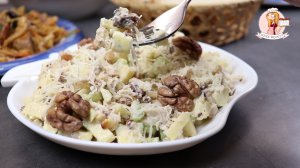 Элегантный салат за считанные минуты! Легкий и вкусный салат с курицей, сельдереем и яблоком