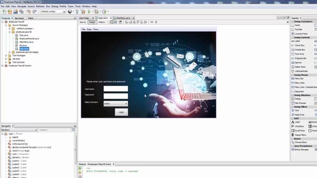 Employee Payroll Management System Using Java Netbeans-Part 8-Set Any JFrame To Be the Main Class смотреть онлайн