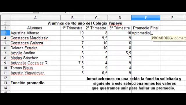 Función Promedio - OpenOffice Calc смотреть онлайн