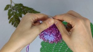 Мочалка из полипропилена "Астра": вязание каждого ряда и принцип перехода цвета для начинающих