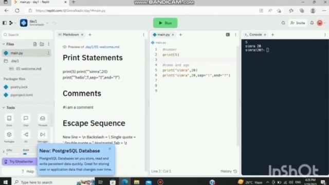 Print Statement, Comments, Escape Sequences & Mathematical operators | Python Tutorial - Day #2 смотреть онлайн