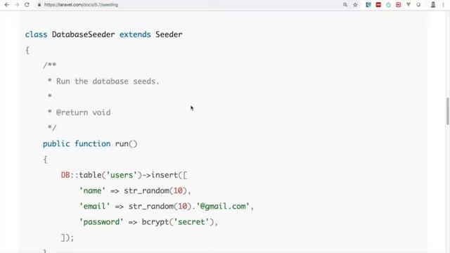 Seed con array Laravel 5.7 смотреть онлайн