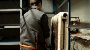 Установка чугунной батареи