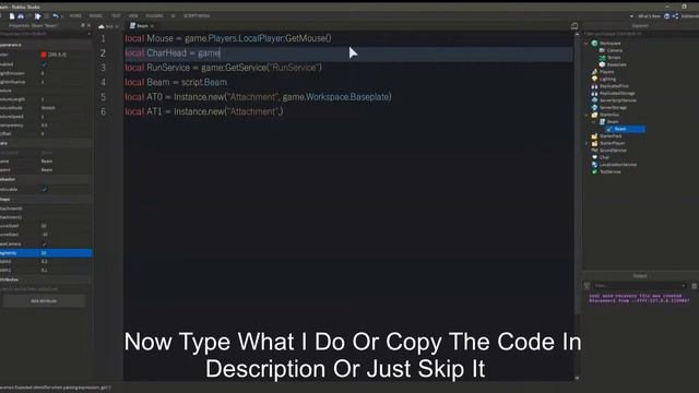 How To Make A Beam Follow The Players Mouse [Roblox Studio] смотреть онлайн