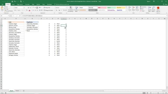 Extract duplicate values from a column [Formula] смотреть онлайн