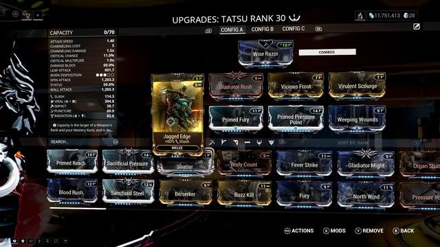 WARFRAME|| TATSU BUILD AND STANCE ANIMATION смотреть онлайн