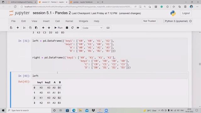 pandas |18| merge dataframe using common key | #python |Marathi | смотреть онлайн