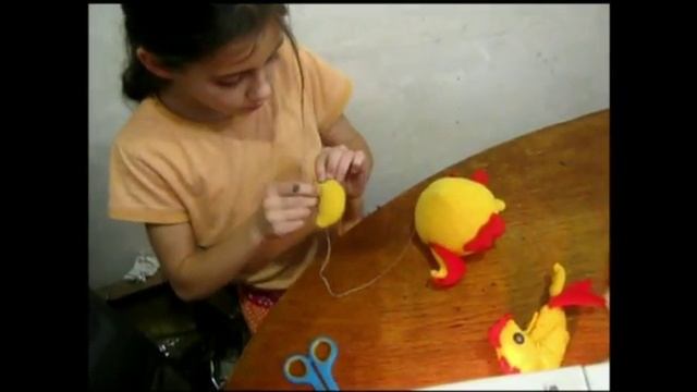 Петух - мягкая игрушка (шарик, с выкройкой) смотреть онлайн