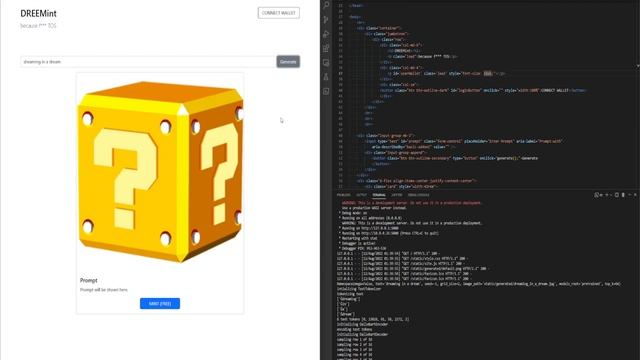 Python Flask Web3 Dapp :: Dall-e Mini Minter / DREEMINT [POC] смотреть онлайн