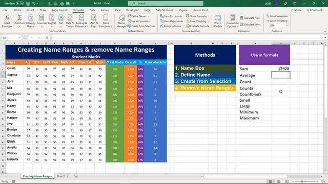 How to Create Named Range in Excel смотреть онлайн