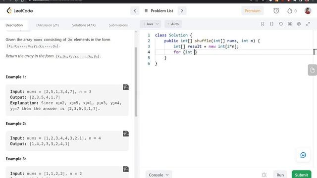 LeetCode Problem "Shuffle the array" || Competitive Programing With Java @Codolearn смотреть онлайн
