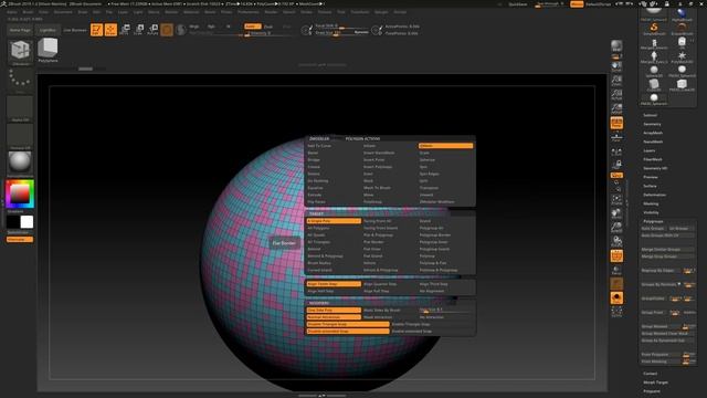 Polygroups, tiles, texturas infinitas! l Zbrush Tutorial #030 смотреть онлайн