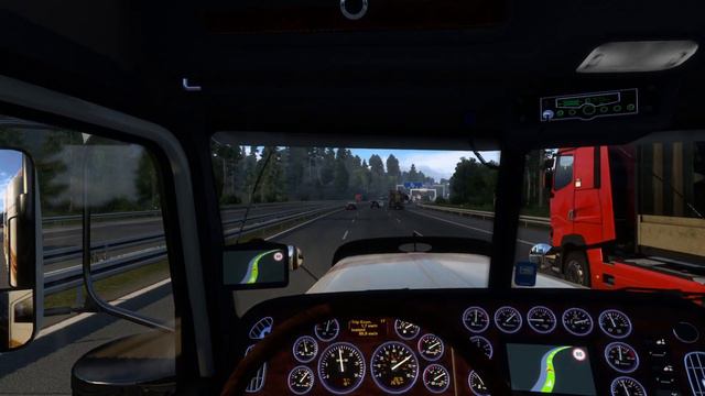 Euro Truck Simulator 2 Едем на американце, трафик поставил на 6 довольно плотный, как в жизни смотреть онлайн
