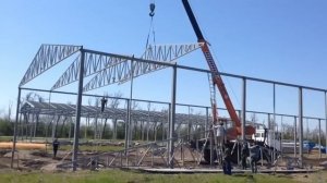 Монтаж фермы 20 метров