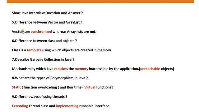 Describe Garbage Collection in Java Short Answer смотреть онлайн