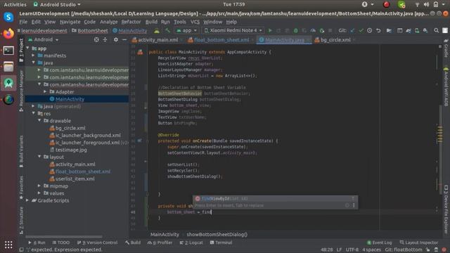 Create floating bottom sheet in android studio смотреть онлайн