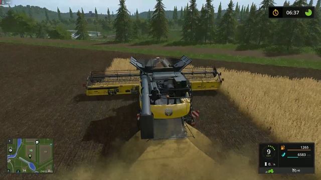 Farming Simulator 17 ➣ Сложный режим • Sosnovka. Часть 82. Сбор урожая Соевых Бобов на New Holland смотреть онлайн